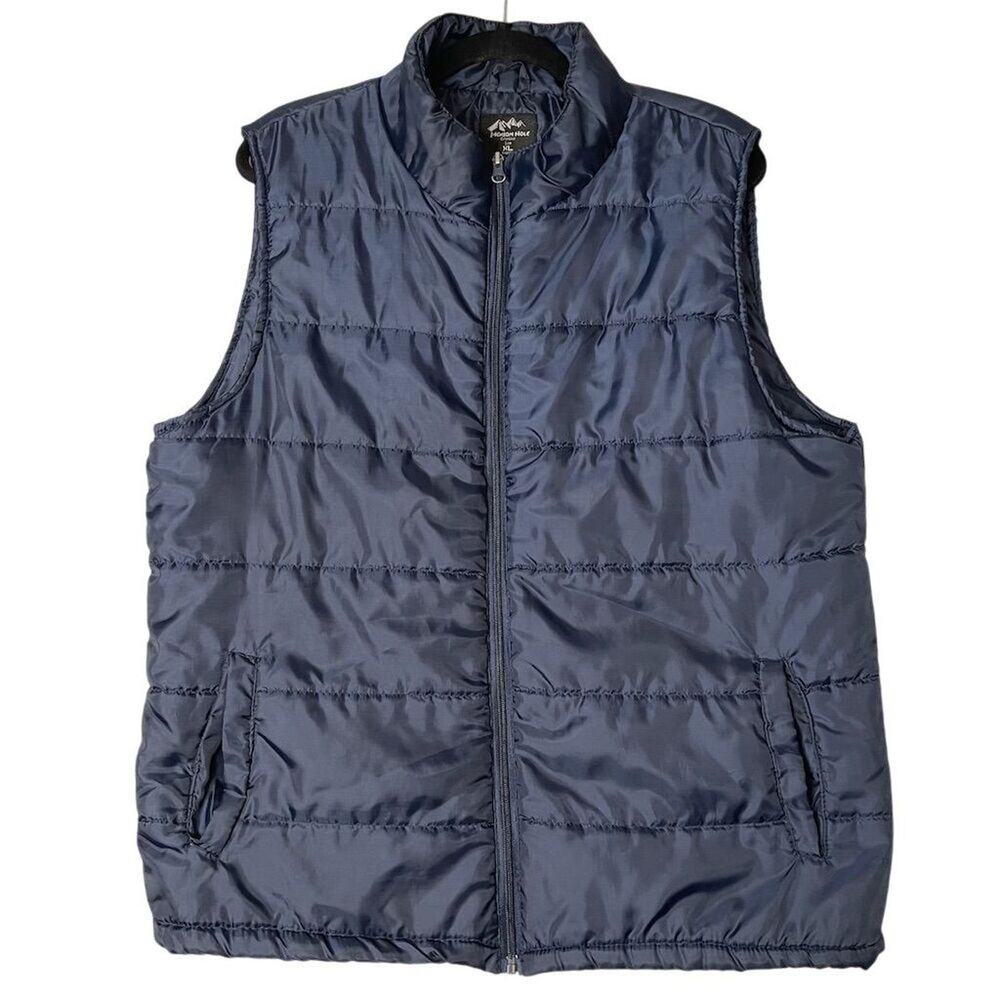 Jackson Hole Men's XL Puffer Vest Navy Blue Full Zip Lightweight